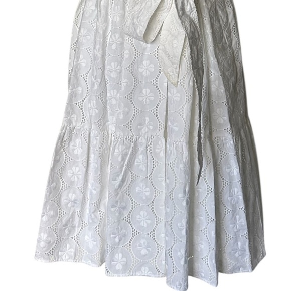 NWT Kate Spade White Mixed Media Cotton Knit Dress Eyelet  $248.  Size XL - Picture 9 of 10
